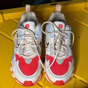 Nike Kids Red and Gray Sneakers